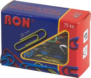 452 B Paper Clips, plastic coated, mixed colours 28 mm