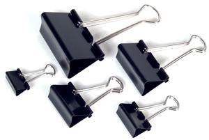 420/51 Binder Clips, black, 12 pcs